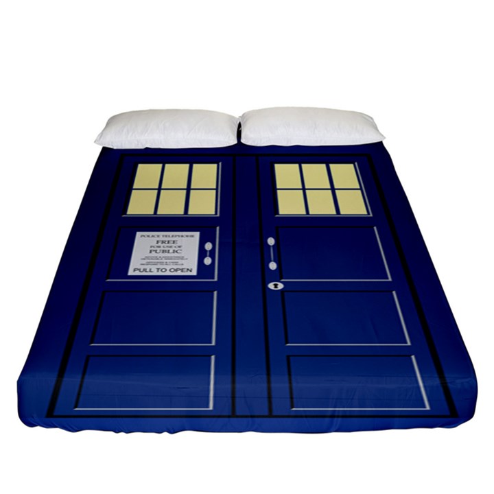 Tardis Doctor Who Time Travel Fitted Sheet (King Size)