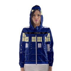 Tardis Doctor Who Time Travel Hooded Windbreaker (women) by Wegoenart