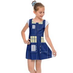 Tardis Doctor Who Time Travel Kids  Cap Sleeve Dress by Wegoenart