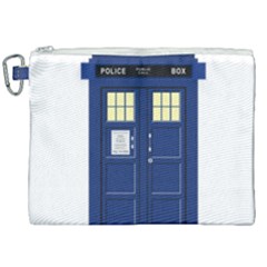 Tardis Doctor Who Time Travel Canvas Cosmetic Bag (xxl) by Wegoenart