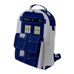 Tardis Doctor Who Time Travel Flap Pocket Backpack (large)