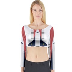 Planet Planets Rocket Shuttle Long Sleeve Crop Top by Wegoenart