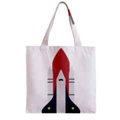 Planet Planets Rocket Shuttle Zipper Grocery Tote Bag by Wegoenart