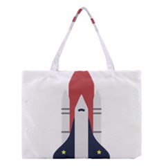 Planet Planets Rocket Shuttle Medium Tote Bag by Wegoenart