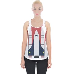 Planet Planets Rocket Shuttle Piece Up Tank Top by Wegoenart