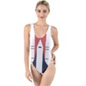 Planet Planets Rocket Shuttle High Leg Strappy Swimsuit View1