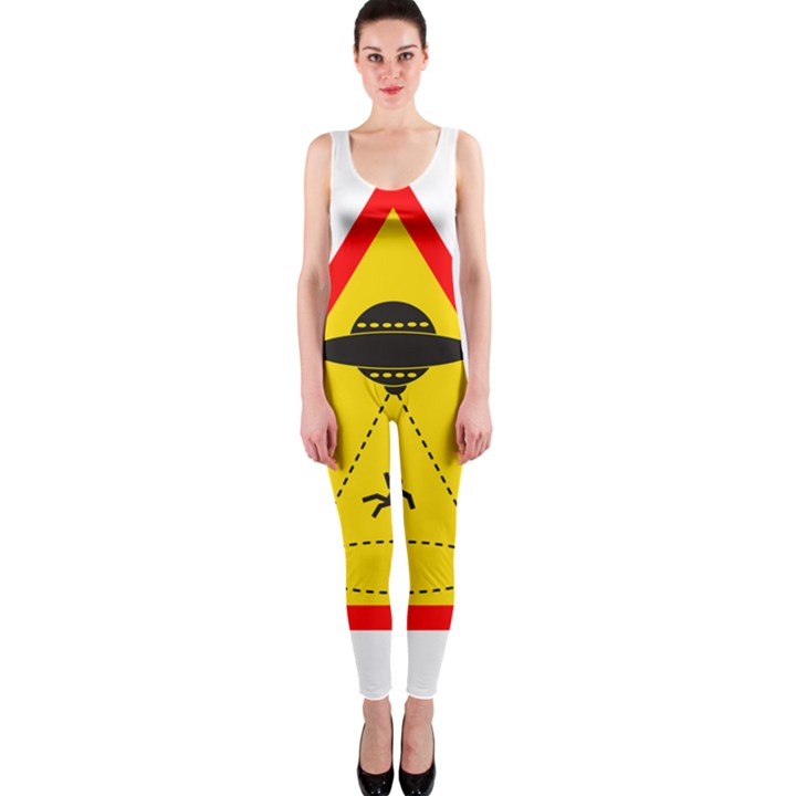 Sign Road Road Sign Traffic One Piece Catsuit