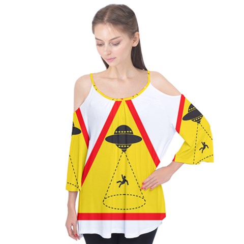 Sign Road Road Sign Traffic Flutter Tees by Wegoenart