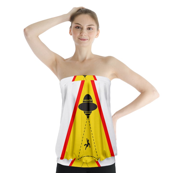 Sign Road Road Sign Traffic Strapless Top