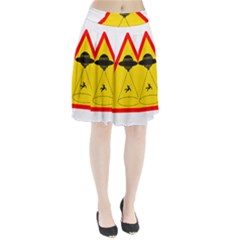 Sign Road Road Sign Traffic Pleated Skirt by Wegoenart