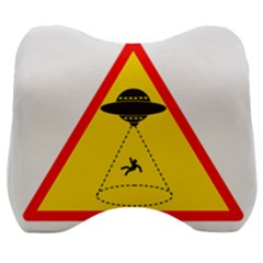 Sign Road Road Sign Traffic Velour Head Support Cushion by Wegoenart