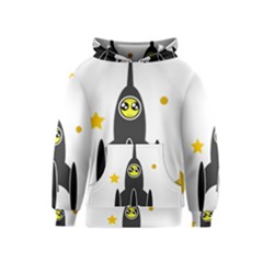 Spacecraft Star Emoticon Travel Kids  Pullover Hoodie by Wegoenart