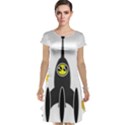 Spacecraft Star Emoticon Travel Cap Sleeve Nightdress View1