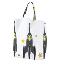 Spacecraft Star Emoticon Travel Giant Grocery Tote by Wegoenart