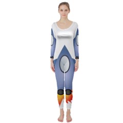 Spaceship Rocket Space Game Cosmos Long Sleeve Catsuit by Wegoenart