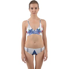 Spaceship Rocket Space Game Cosmos Wrap Around Bikini Set by Wegoenart