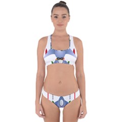 Spaceship Rocket Space Game Cosmos Cross Back Hipster Bikini Set by Wegoenart