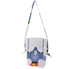 Spaceship Rocket Space Game Cosmos Folding Shoulder Bag by Wegoenart