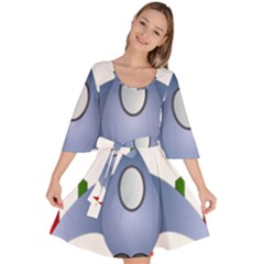 Spaceship Rocket Space Game Cosmos Velour Kimono Dress by Wegoenart