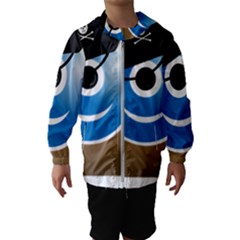 Alien One Eye Pirate Buccaneer Hooded Windbreaker (kids) by Wegoenart