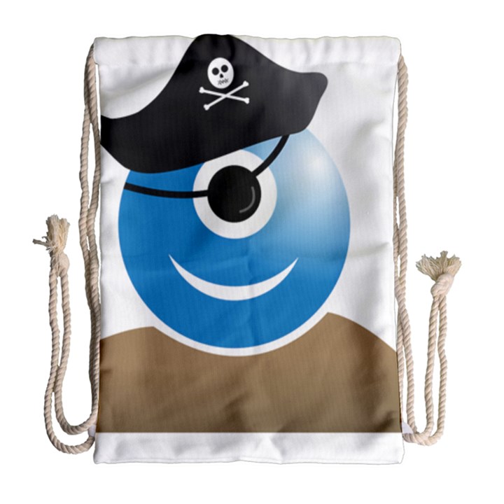 Alien One Eye Pirate Buccaneer Drawstring Bag (Large)