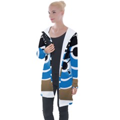 Alien One Eye Pirate Buccaneer Longline Hooded Cardigan by Wegoenart