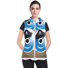 Alien One Eye Pirate Buccaneer Women s Puffer Vest by Wegoenart