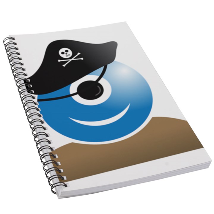 Alien One Eye Pirate Buccaneer 5.5  x 8.5  Notebook