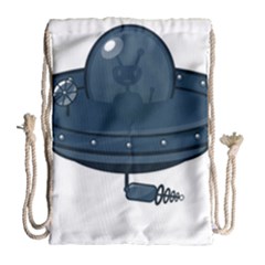 Ufo Unknown Alien Alie Drawstring Bag (large) by Wegoenart