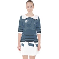 Ufo Unknown Alien Alie Pocket Dress by Wegoenart