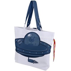 Ufo Unknown Alien Alie Drawstring Tote Bag by Wegoenart