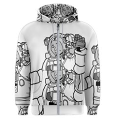 Astronaut Space Exploration Helmet Men s Zipper Hoodie by Wegoenart