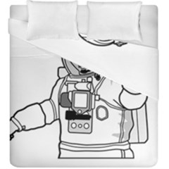 Astronaut Space Exploration Helmet Duvet Cover Double Side (king Size) by Wegoenart