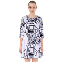 Astronaut Space Exploration Helmet Smock Dress by Wegoenart