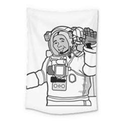 Astronaut Space Exploration Helmet Small Tapestry by Wegoenart