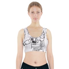 Astronaut Space Exploration Helmet Sports Bra With Pocket by Wegoenart