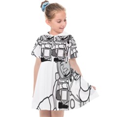 Astronaut Space Exploration Helmet Kids  Sailor Dress by Wegoenart