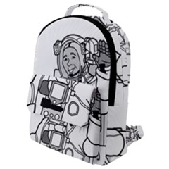 Astronaut Space Exploration Helmet Flap Pocket Backpack (small)