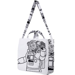 Astronaut Space Exploration Helmet Square Shoulder Tote Bag by Wegoenart