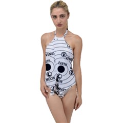 Earth Geocentric Jupiter Mars Go With The Flow One Piece Swimsuit