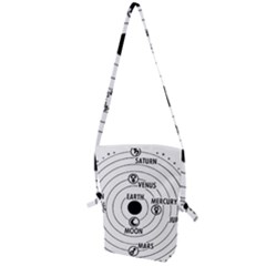 Earth Geocentric Jupiter Mars Folding Shoulder Bag by Wegoenart