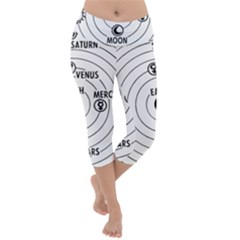 Earth Geocentric Jupiter Mars Lightweight Velour Capri Yoga Leggings