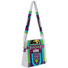 Jukebox Music Music Player Zipper Messenger Bag