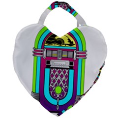 Jukebox Music Music Player Giant Heart Shaped Tote