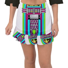 Jukebox Music Music Player Fishtail Mini Chiffon Skirt