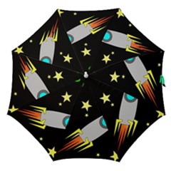 Planet Rocket Space Stars Straight Umbrellas by Wegoenart