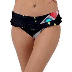 Planet Rocket Space Stars Frill Bikini Bottom