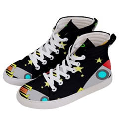 Planet Rocket Space Stars Men s Hi-top Skate Sneakers