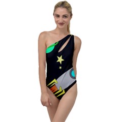 Planet Rocket Space Stars To One Side Swimsuit