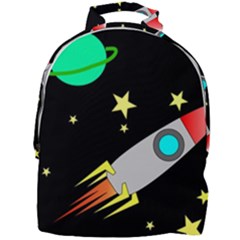 Planet Rocket Space Stars Mini Full Print Backpack